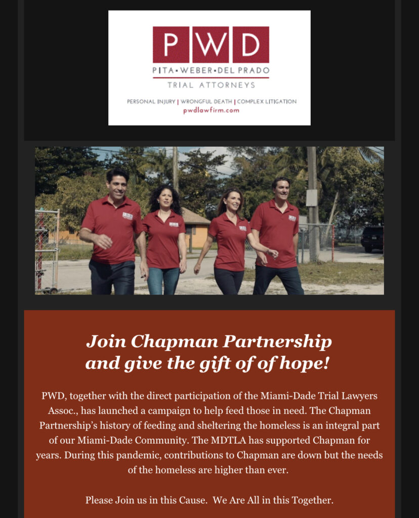 Join Chapman Partnership And Give The Gift Of Hope