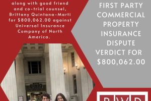 PWD First Party Jury Verdict 800k